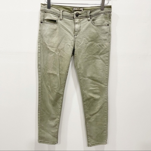 Free People Roller Ankle Jeans Green 27 - Picture 1 of 8